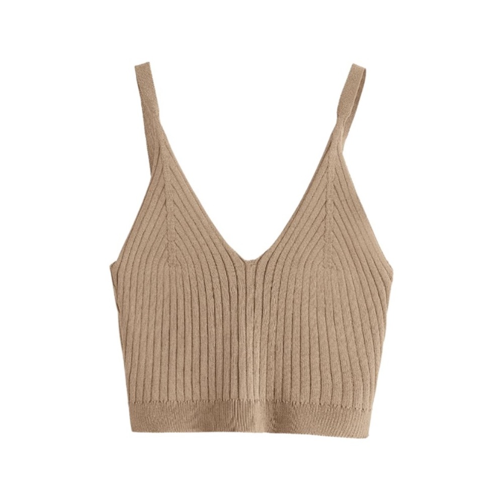 Taupe Crop Top